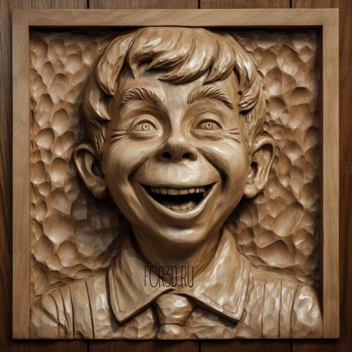 Alfred Neuman 2 stl model for CNC